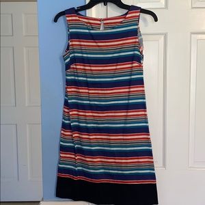 Striped sleeveless shift dress